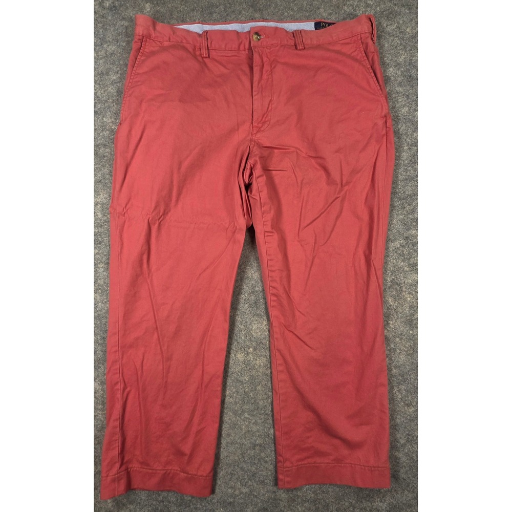 Polo Ralph Lauren Stretch Straight Fit Chino Pants Coral Mens 36x30 Actual 36x26